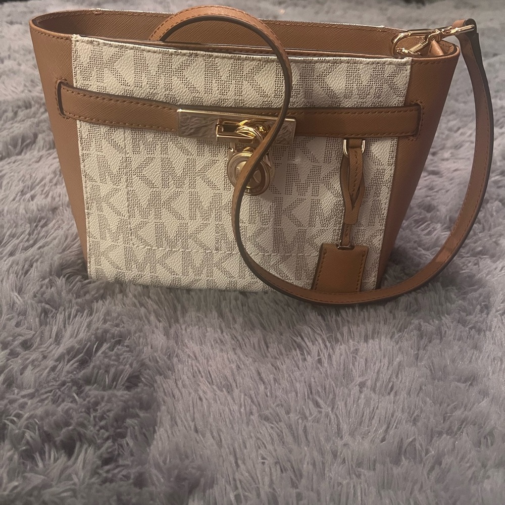 Michael Kors Brown and Cream Women's Bag